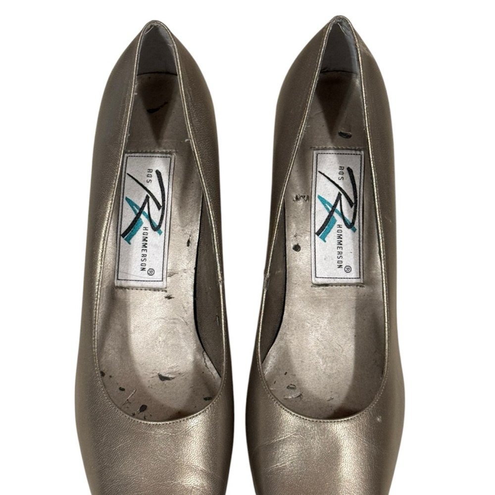 Ross Hommerson Women’s Classic Leather Dress Heels Pumps Square Toe Sz 7.5N​​​ - Picture 3 of 10